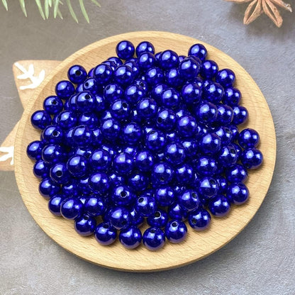 1000 Pcs Pearl Craft Beads - Loose Pearls, 6mm Round Spacer Beads for Earring, Bracelet, Necklace, Key Chains, Jewelry DIY Craft Making, Decoration and Vase Filler (6mm, Gold Yellow)