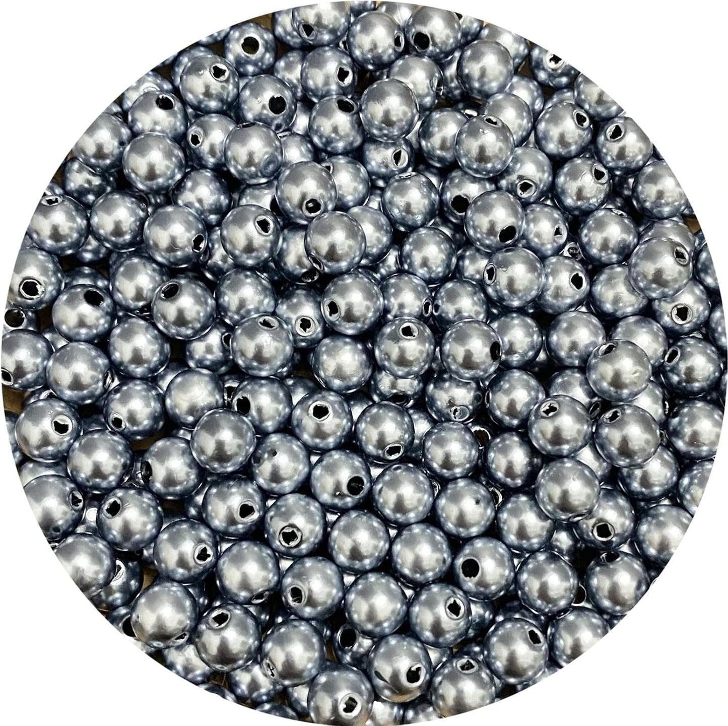 1000 Pcs Pearl Craft Beads - Loose Pearls, 6mm Round Spacer Beads for Earring, Bracelet, Necklace, Key Chains, Jewelry DIY Craft Making, Decoration and Vase Filler (6mm, Gold Yellow)