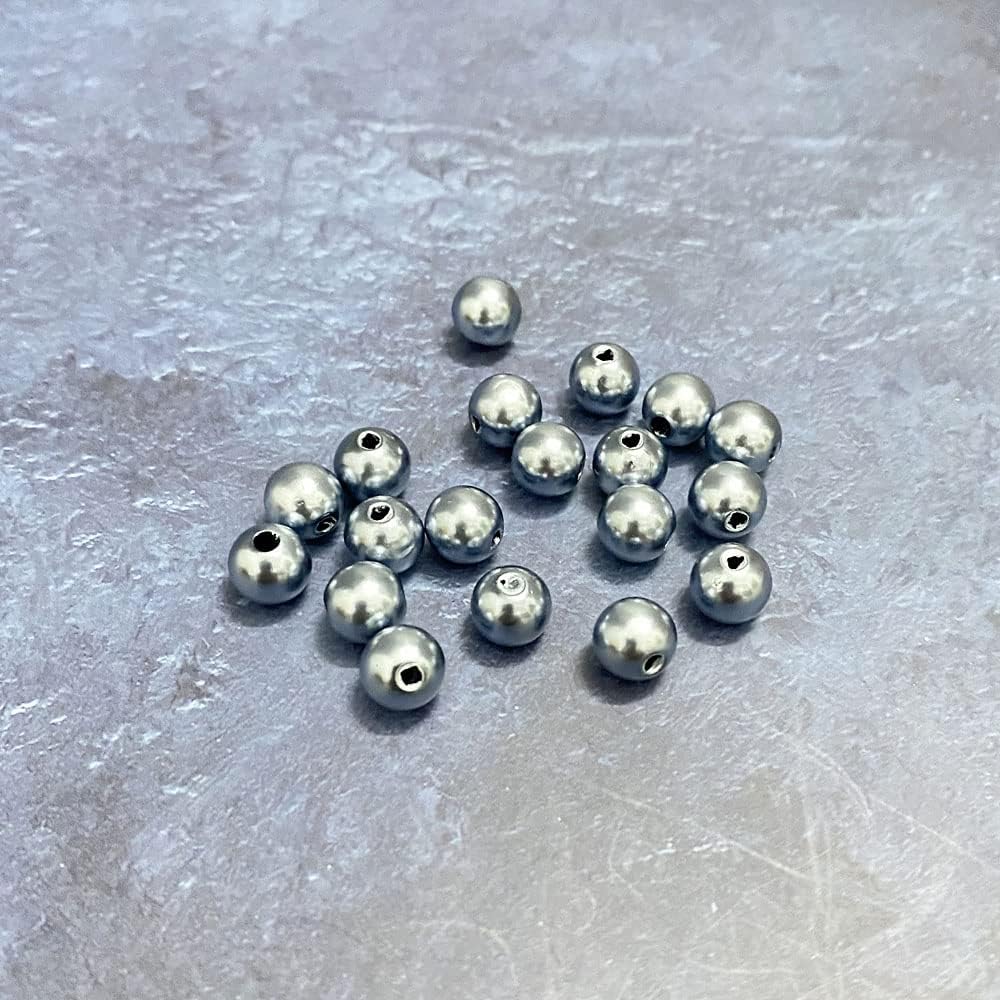 1000 Pcs Pearl Craft Beads - Loose Pearls, 6mm Round Spacer Beads for Earring, Bracelet, Necklace, Key Chains, Jewelry DIY Craft Making, Decoration and Vase Filler (6mm, Gold Yellow)