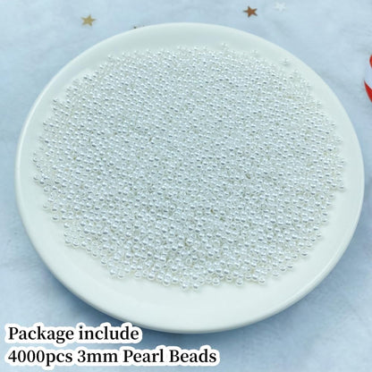 1000 Pcs Pearl Craft Beads - Loose Pearls, 6mm Round Spacer Beads for Earring, Bracelet, Necklace, Key Chains, Jewelry DIY Craft Making, Decoration and Vase Filler (6mm, Gold Yellow)