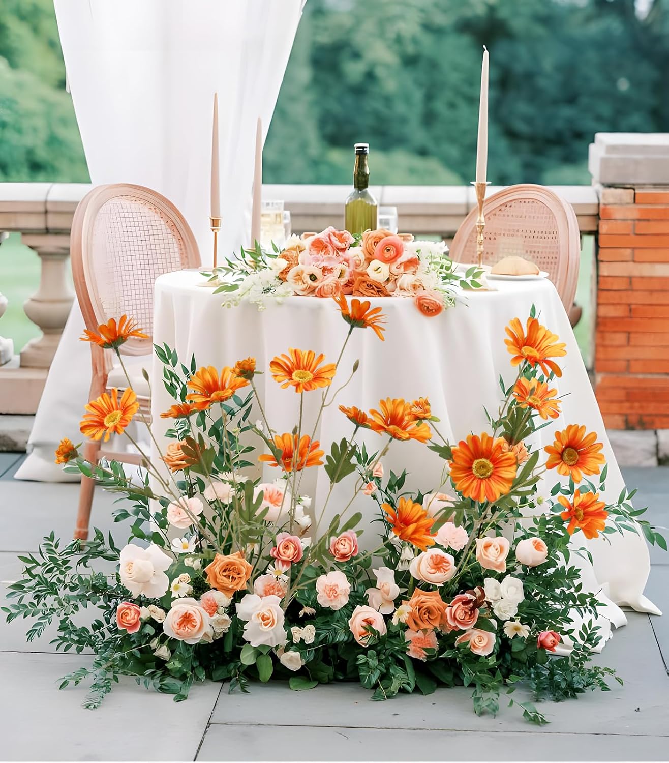 36 Heads Yellow Artificial Daisy Flowers 29.52” Silk Wildflowers 6PCS Silk Daisies with Stems for Tall Vase Home Bath Outdoor Party Garden Wedding Aisle Porch Decoration(Yellow)
