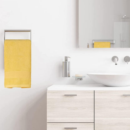 Hand Towels for Bathroom 2 Pack-100% Cotton Hand Towel (14 x 30 Inch), Highly Absorbent and Quick Dry Face Washcloth, Home Soft Premium Towel for Hotel, Bath, Kitchen and Spa(Yellow)