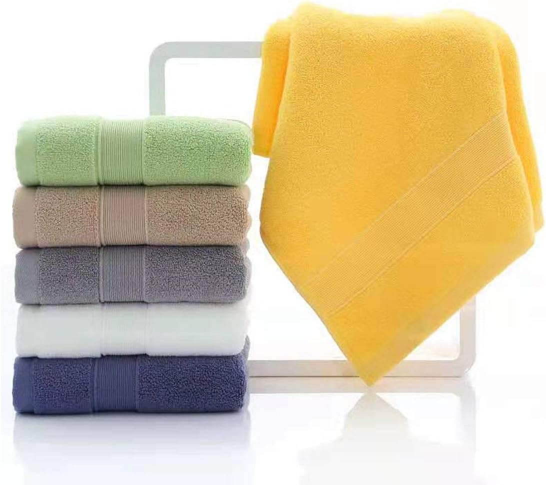 Hand Towels for Bathroom 2 Pack-100% Cotton Hand Towel (14 x 30 Inch), Highly Absorbent and Quick Dry Face Washcloth, Home Soft Premium Towel for Hotel, Bath, Kitchen and Spa(Yellow)