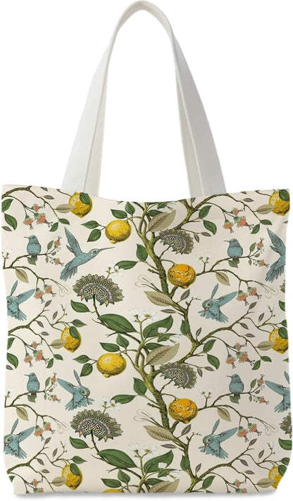 Floral Tote Bag, Floral Canvas Tote Bags for Women, Floral Gifts
