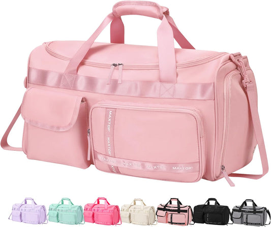 Large Gym Bag for Women Men Travel Duffle Bag With Shoe Compartment | Shoe Compartment,Dry and Wet Separation,Large Capacity Overnight Bag for Yoga Travel Weekend Dance