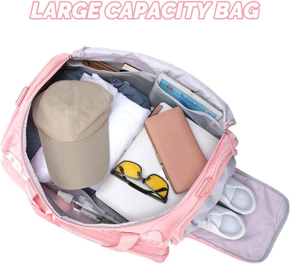 Large Gym Bag for Women Men Travel Duffle Bag With Shoe Compartment | Shoe Compartment,Dry and Wet Separation,Large Capacity Overnight Bag for Yoga Travel Weekend Dance