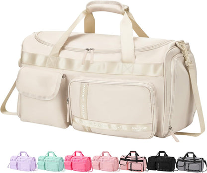Large Gym Bag for Women Men Travel Duffle Bag With Shoe Compartment | Shoe Compartment,Dry and Wet Separation,Large Capacity Overnight Bag for Yoga Travel Weekend Dance
