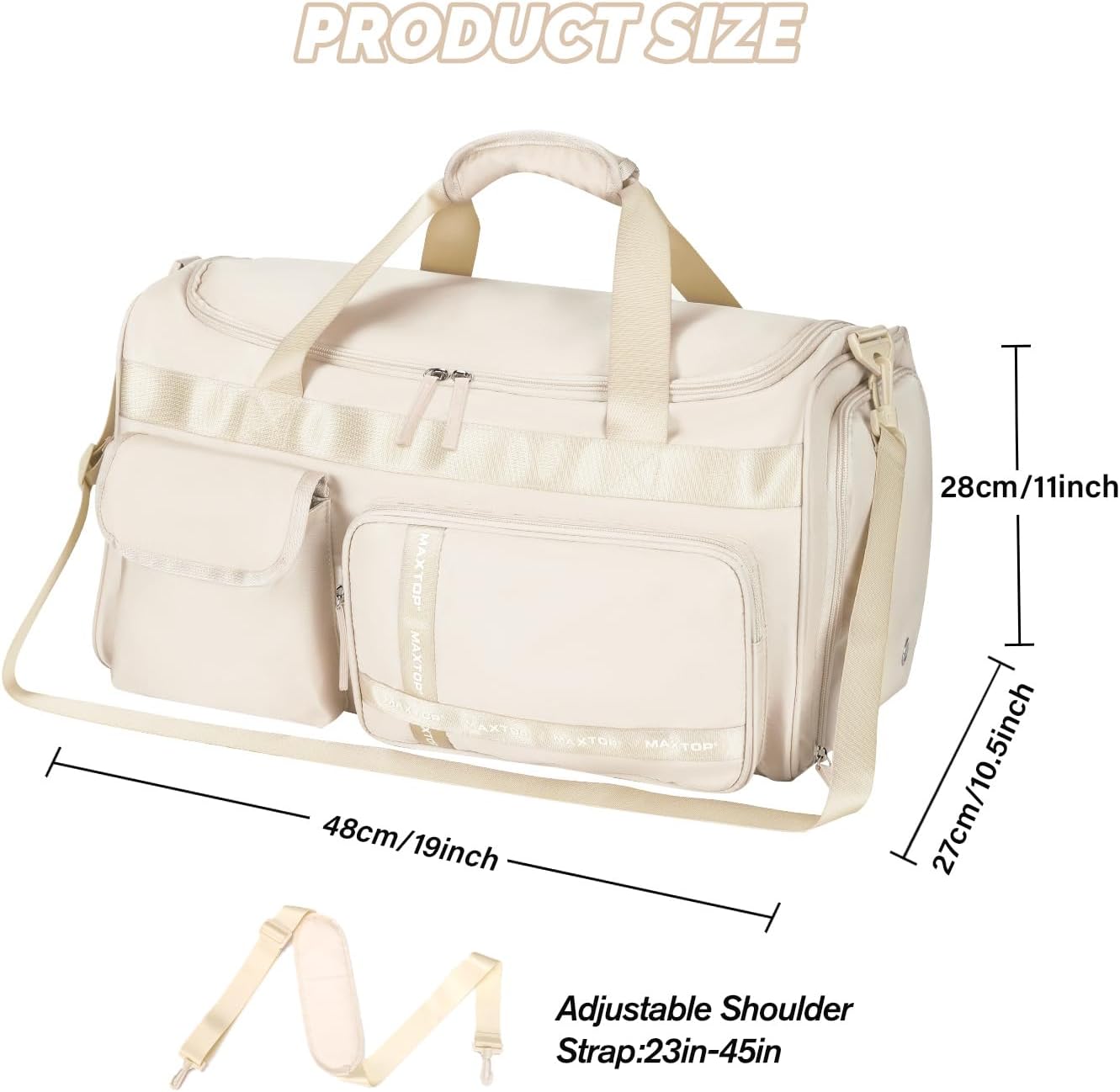 Large Gym Bag for Women Men Travel Duffle Bag With Shoe Compartment | Shoe Compartment,Dry and Wet Separation,Large Capacity Overnight Bag for Yoga Travel Weekend Dance