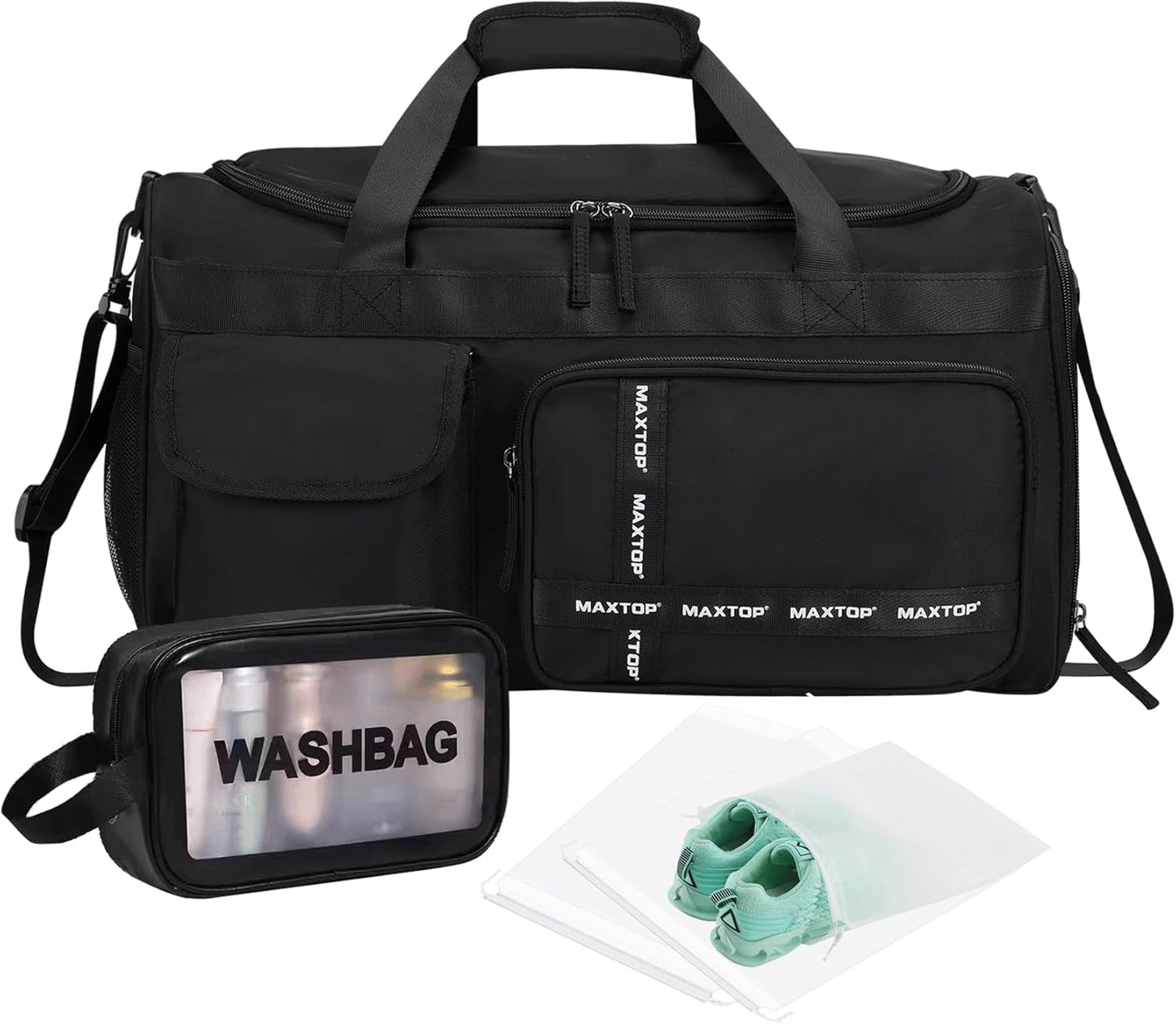 Large Gym Bag for Women Men Travel Duffle Bag With Shoe Compartment | Shoe Compartment,Dry and Wet Separation,Large Capacity Overnight Bag for Yoga Travel Weekend Dance