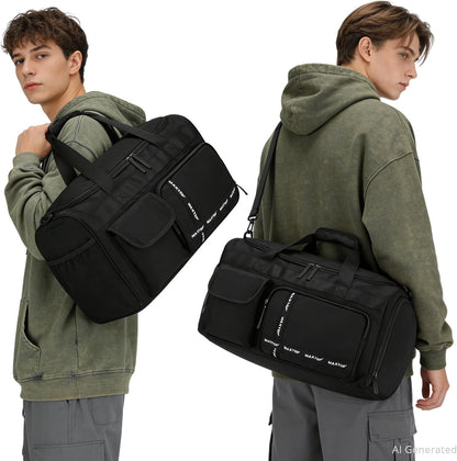 Large Gym Bag for Women Men Travel Duffle Bag With Shoe Compartment | Shoe Compartment,Dry and Wet Separation,Large Capacity Overnight Bag for Yoga Travel Weekend Dance