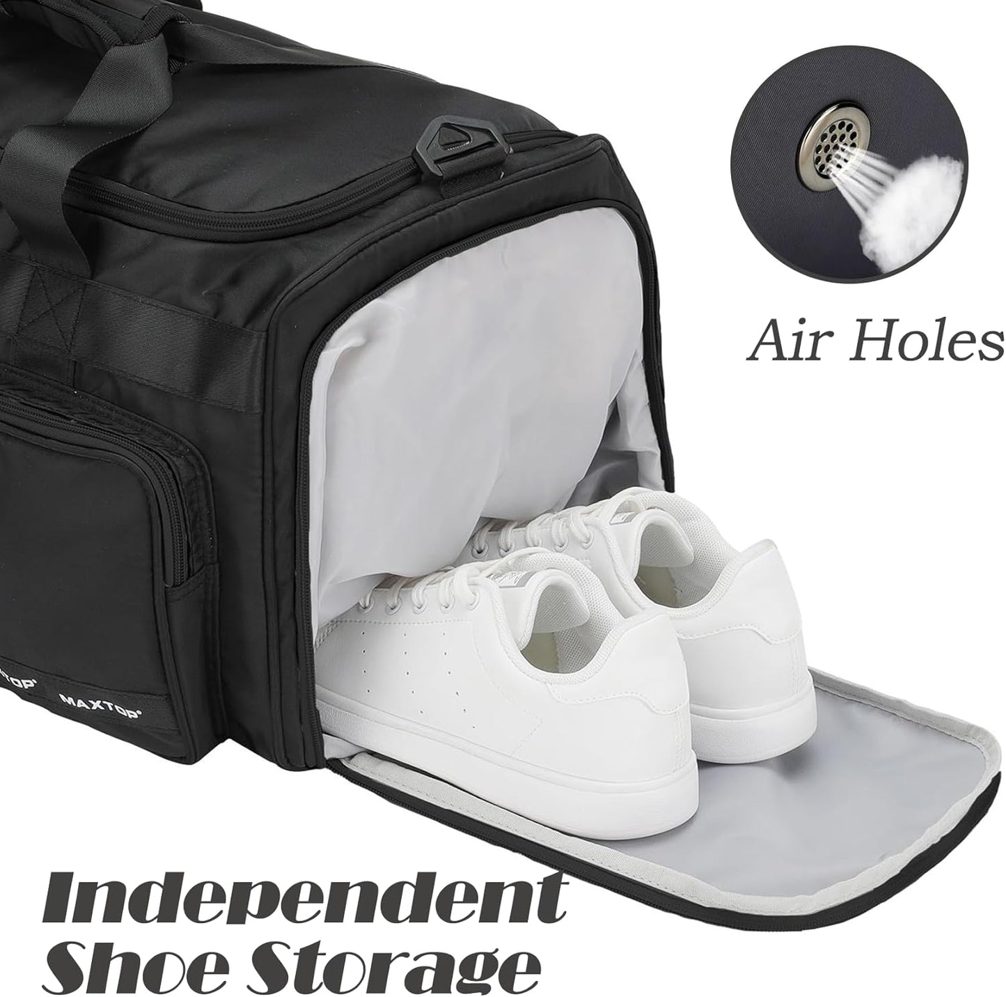 Large Gym Bag for Women Men Travel Duffle Bag With Shoe Compartment | Shoe Compartment,Dry and Wet Separation,Large Capacity Overnight Bag for Yoga Travel Weekend Dance