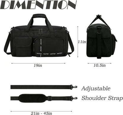 Large Gym Bag for Women Men Travel Duffle Bag With Shoe Compartment | Shoe Compartment,Dry and Wet Separation,Large Capacity Overnight Bag for Yoga Travel Weekend Dance