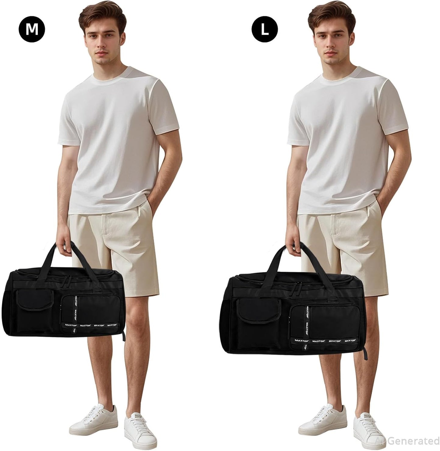 Large Gym Bag for Women Men Travel Duffle Bag With Shoe Compartment | Shoe Compartment,Dry and Wet Separation,Large Capacity Overnight Bag for Yoga Travel Weekend Dance