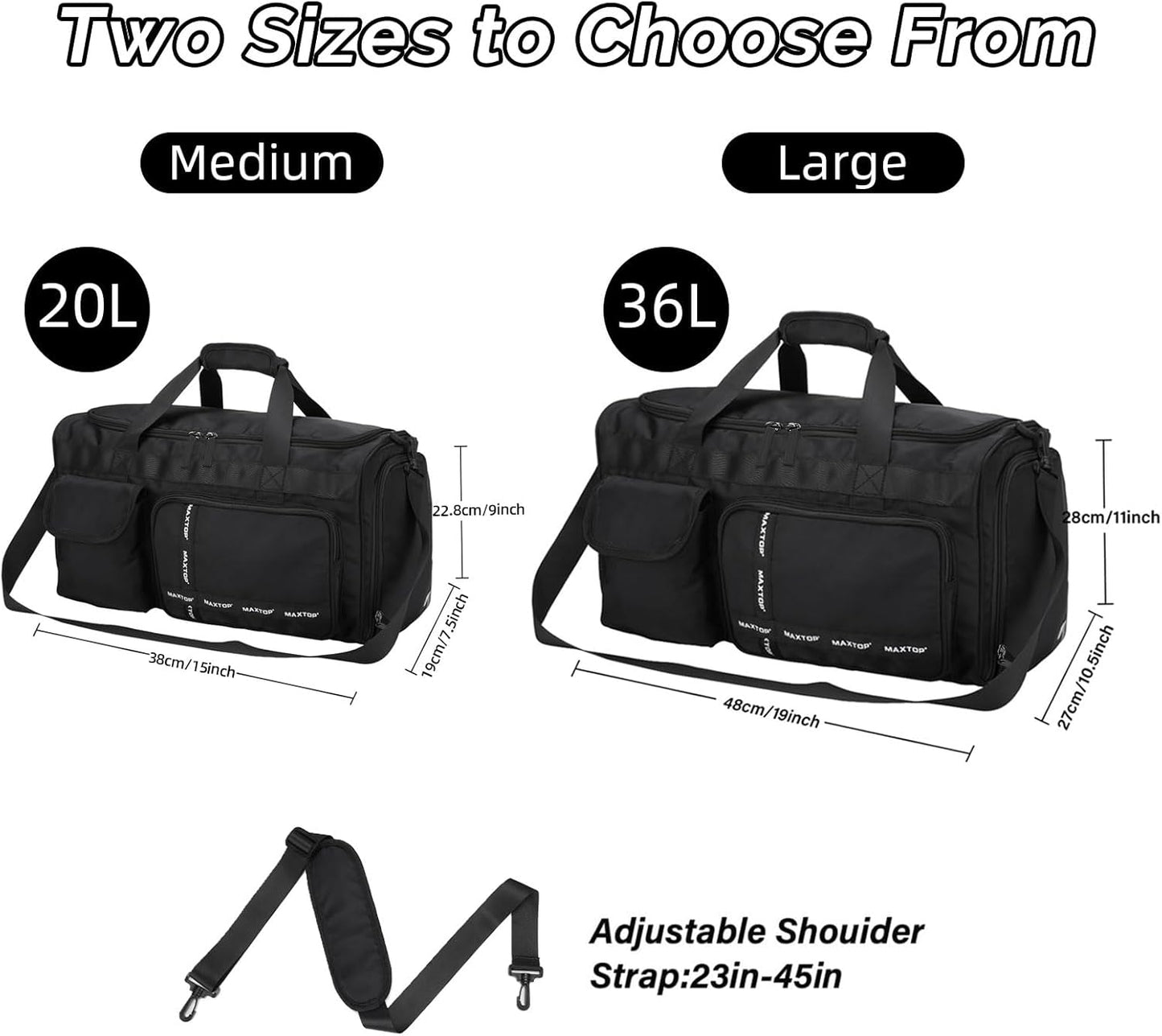 Large Gym Bag for Women Men Travel Duffle Bag With Shoe Compartment | Shoe Compartment,Dry and Wet Separation,Large Capacity Overnight Bag for Yoga Travel Weekend Dance