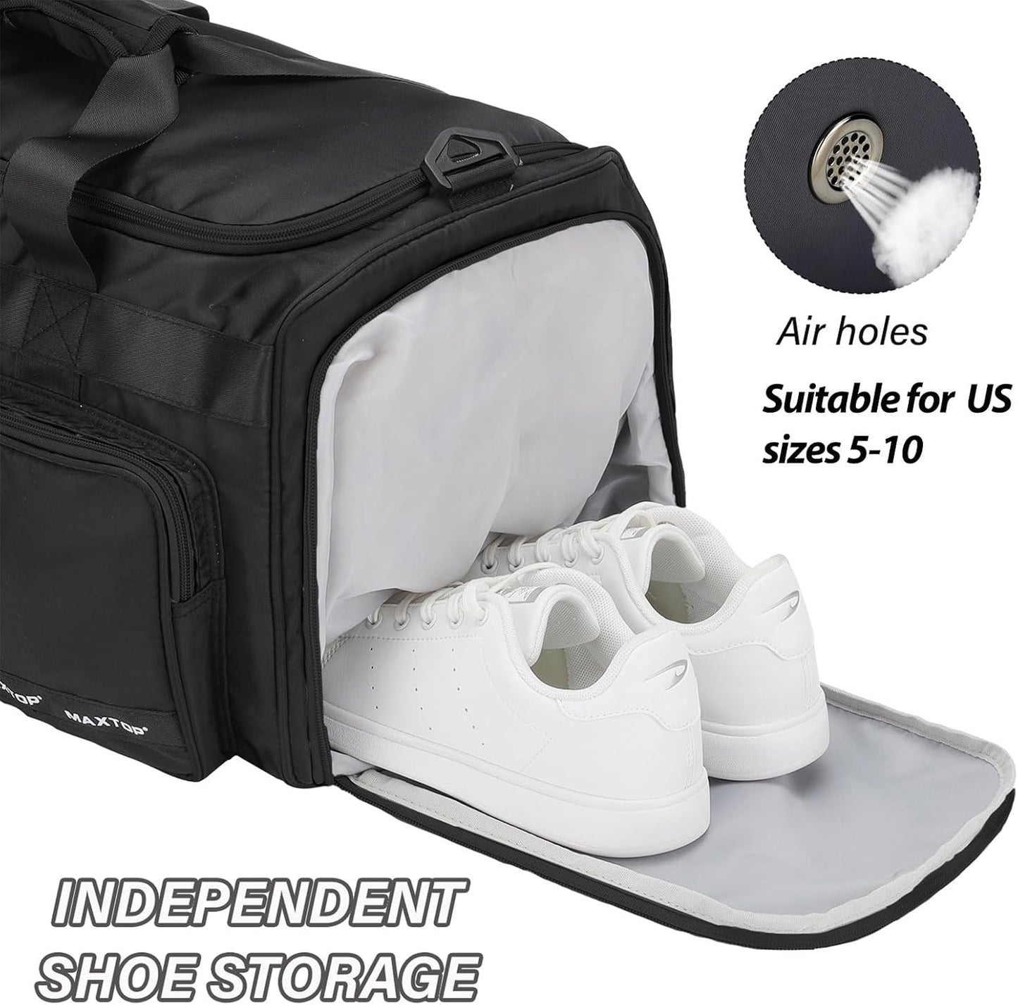 Large Gym Bag for Women Men Travel Duffle Bag With Shoe Compartment | Shoe Compartment,Dry and Wet Separation,Large Capacity Overnight Bag for Yoga Travel Weekend Dance