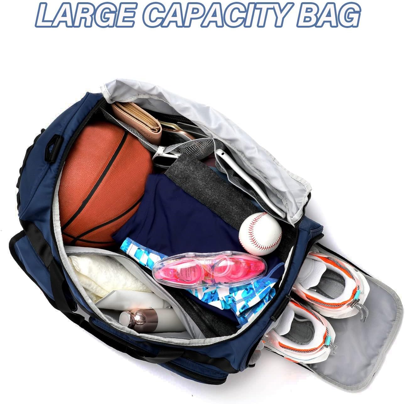 Large Gym Bag for Women Men Travel Duffle Bag With Shoe Compartment | Shoe Compartment,Dry and Wet Separation,Large Capacity Overnight Bag for Yoga Travel Weekend Dance