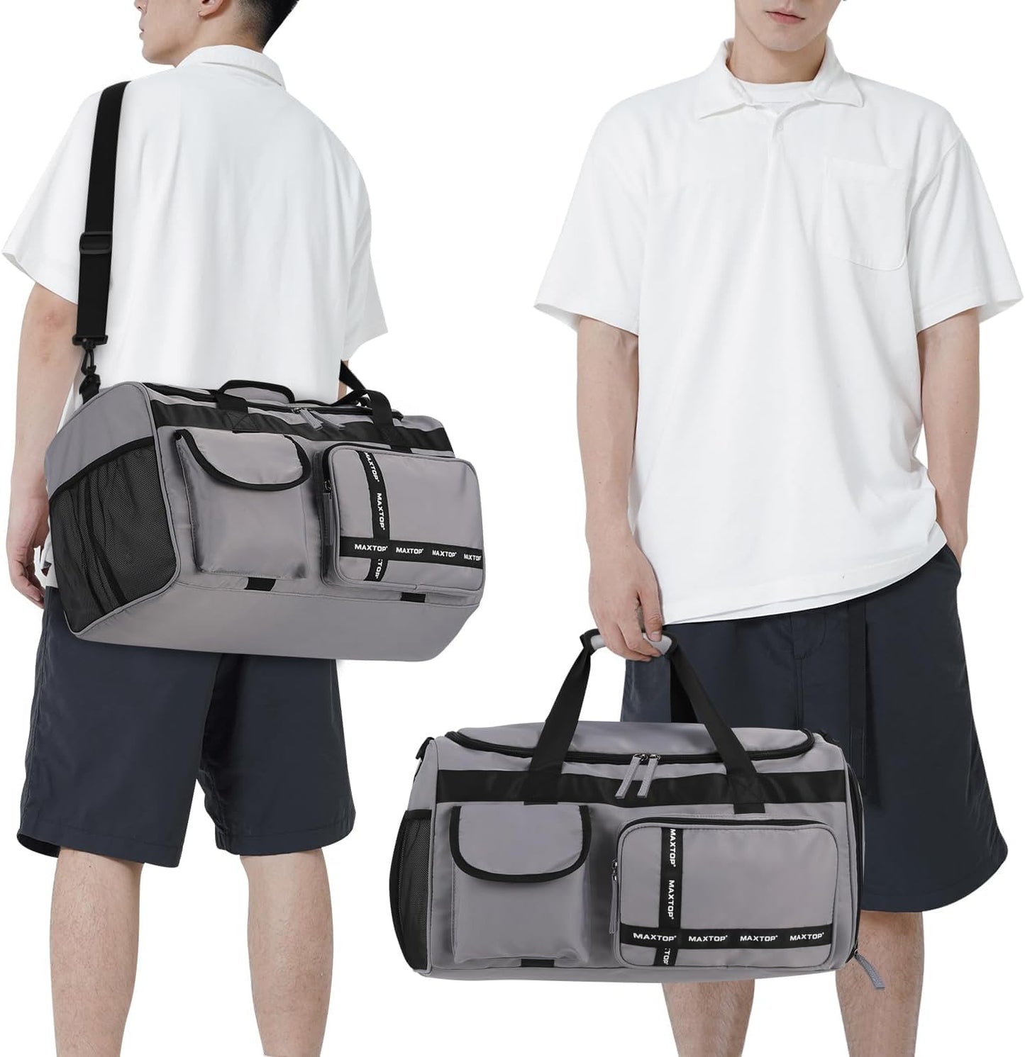 Large Gym Bag for Women Men Travel Duffle Bag With Shoe Compartment | Shoe Compartment,Dry and Wet Separation,Large Capacity Overnight Bag for Yoga Travel Weekend Dance