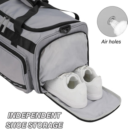 Large Gym Bag for Women Men Travel Duffle Bag With Shoe Compartment | Shoe Compartment,Dry and Wet Separation,Large Capacity Overnight Bag for Yoga Travel Weekend Dance