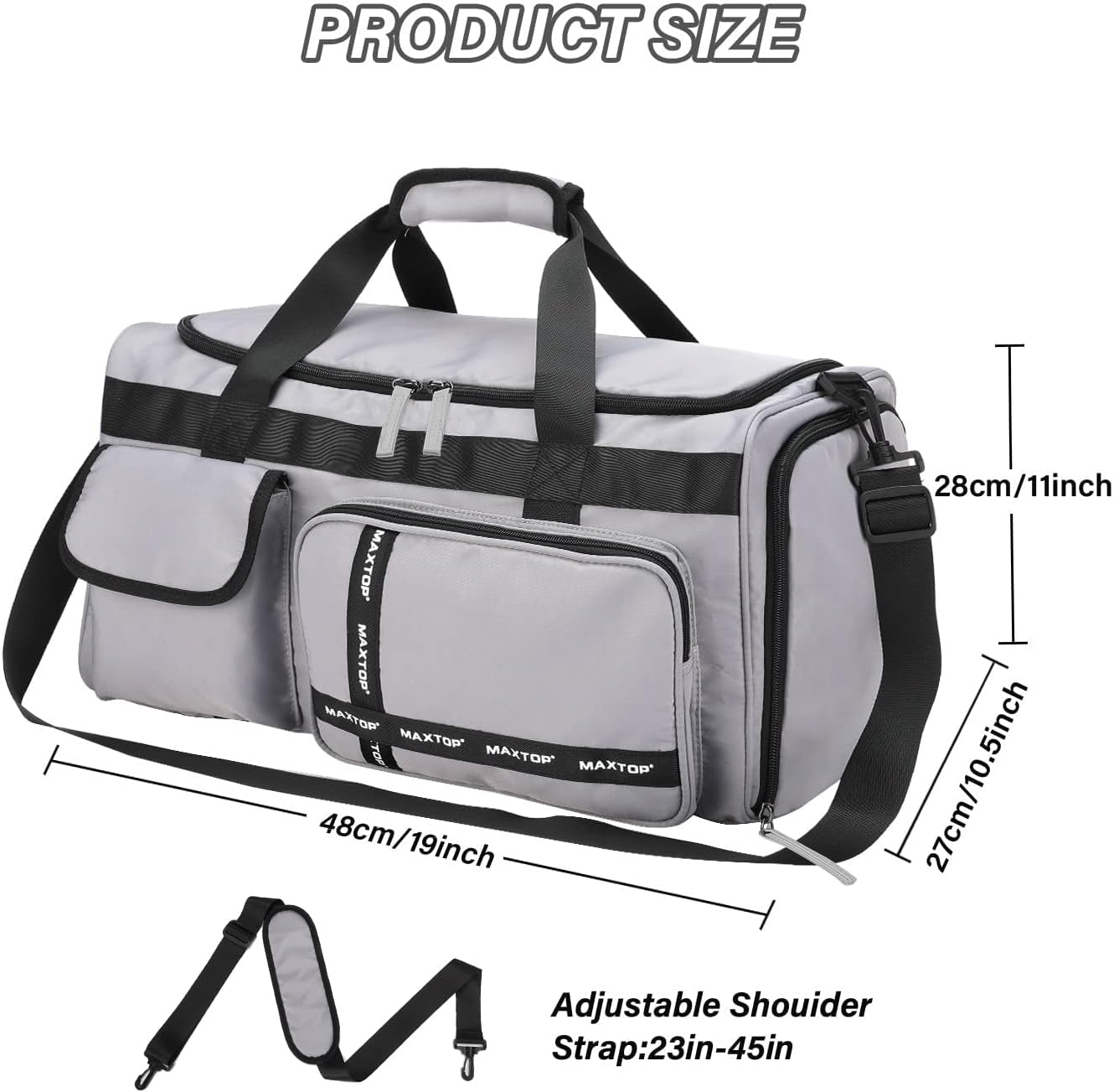 Large Gym Bag for Women Men Travel Duffle Bag With Shoe Compartment | Shoe Compartment,Dry and Wet Separation,Large Capacity Overnight Bag for Yoga Travel Weekend Dance