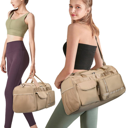 Large Gym Bag for Women Men Travel Duffle Bag With Shoe Compartment | Shoe Compartment,Dry and Wet Separation,Large Capacity Overnight Bag for Yoga Travel Weekend Dance