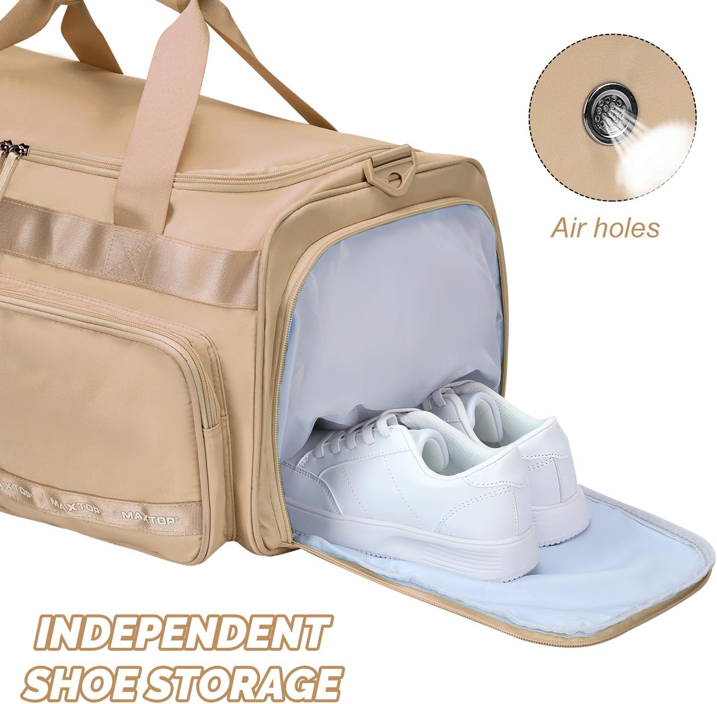 Large Gym Bag for Women Men Travel Duffle Bag With Shoe Compartment | Shoe Compartment,Dry and Wet Separation,Large Capacity Overnight Bag for Yoga Travel Weekend Dance