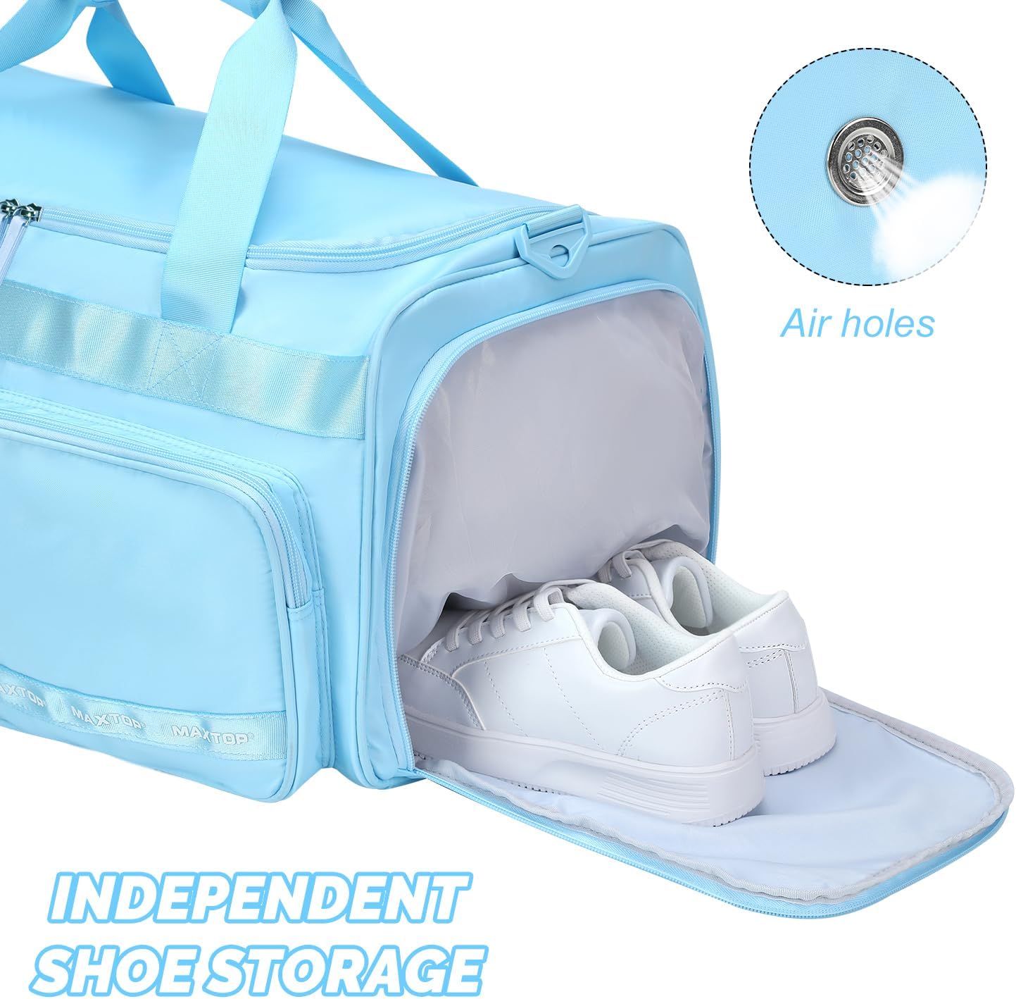 Large Gym Bag for Women Men Travel Duffle Bag With Shoe Compartment | Shoe Compartment,Dry and Wet Separation,Large Capacity Overnight Bag for Yoga Travel Weekend Dance
