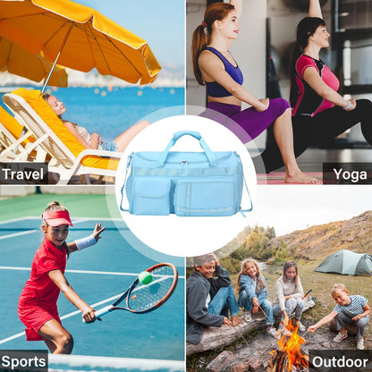 Large Gym Bag for Women Men Travel Duffle Bag With Shoe Compartment | Shoe Compartment,Dry and Wet Separation,Large Capacity Overnight Bag for Yoga Travel Weekend Dance