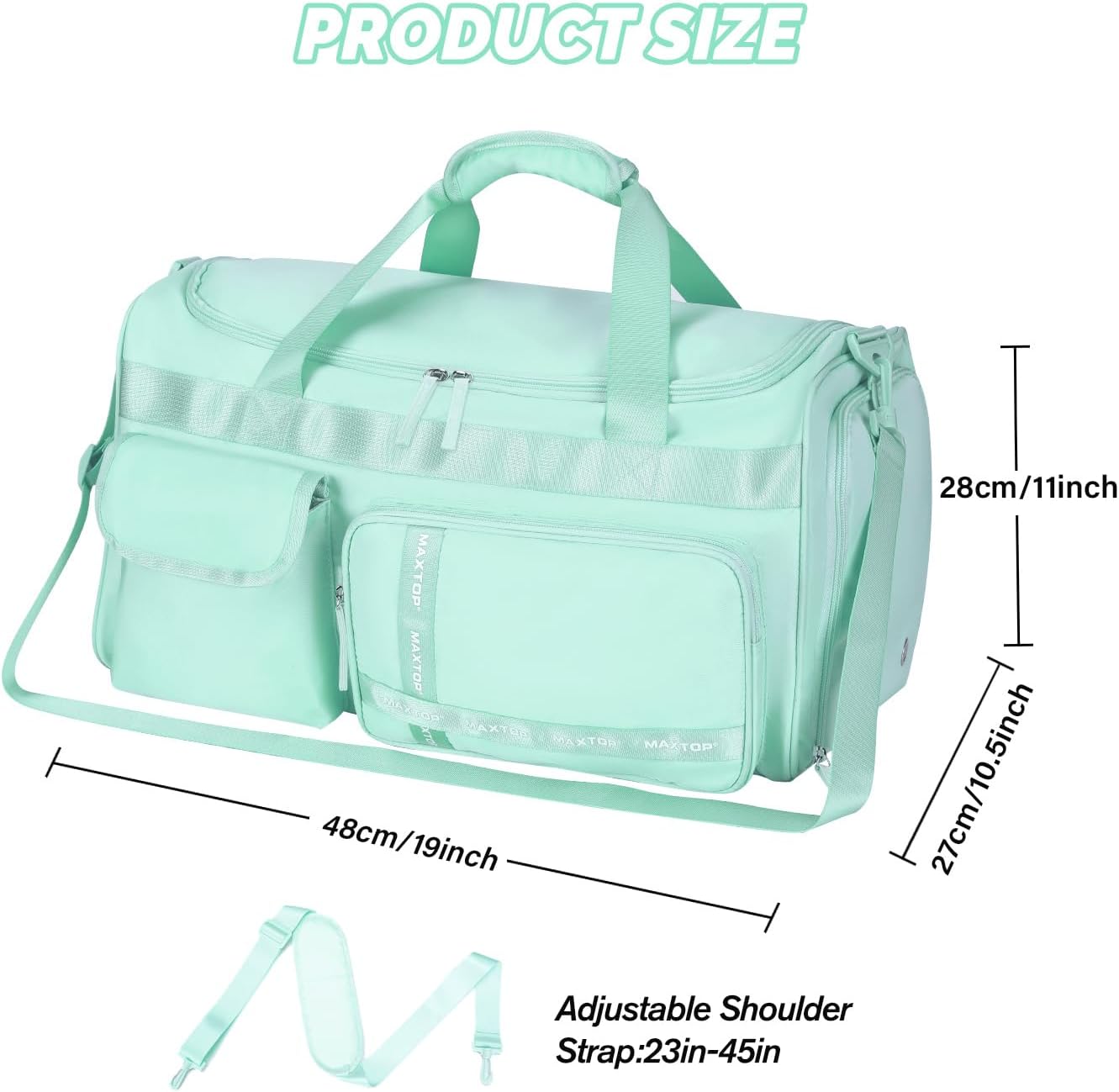 Large Gym Bag for Women Men Travel Duffle Bag With Shoe Compartment | Shoe Compartment,Dry and Wet Separation,Large Capacity Overnight Bag for Yoga Travel Weekend Dance