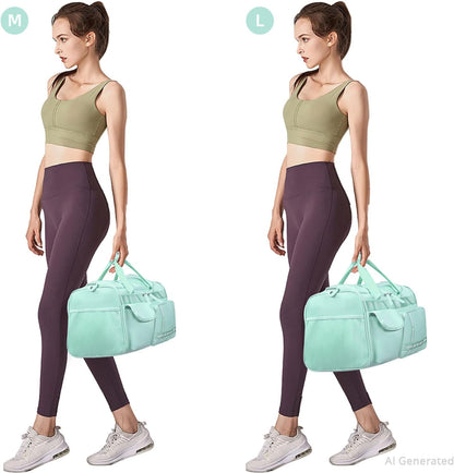 Large Gym Bag for Women Men Travel Duffle Bag With Shoe Compartment | Shoe Compartment,Dry and Wet Separation,Large Capacity Overnight Bag for Yoga Travel Weekend Dance