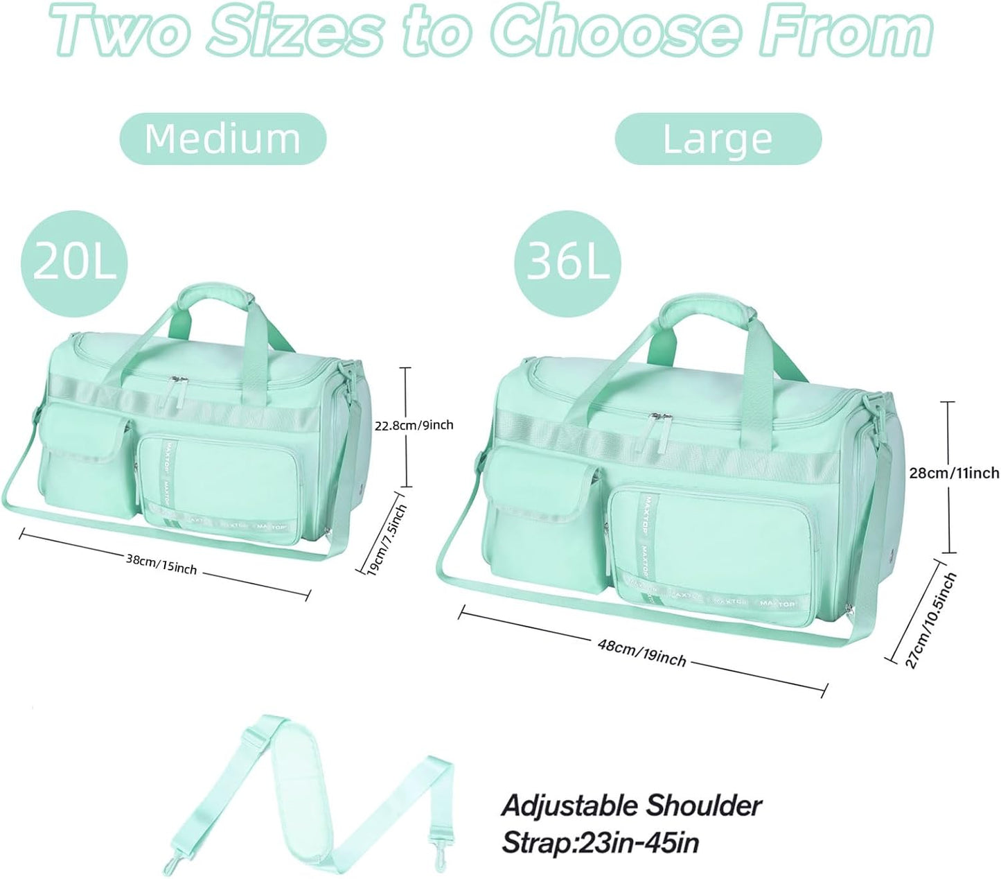 Large Gym Bag for Women Men Travel Duffle Bag With Shoe Compartment | Shoe Compartment,Dry and Wet Separation,Large Capacity Overnight Bag for Yoga Travel Weekend Dance
