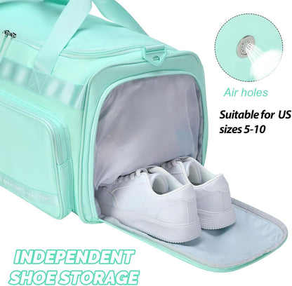Large Gym Bag for Women Men Travel Duffle Bag With Shoe Compartment | Shoe Compartment,Dry and Wet Separation,Large Capacity Overnight Bag for Yoga Travel Weekend Dance