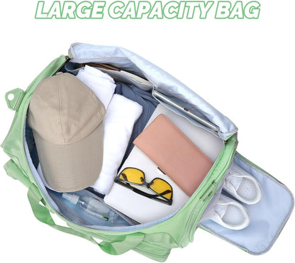 Large Gym Bag for Women Men Travel Duffle Bag With Shoe Compartment | Shoe Compartment,Dry and Wet Separation,Large Capacity Overnight Bag for Yoga Travel Weekend Dance