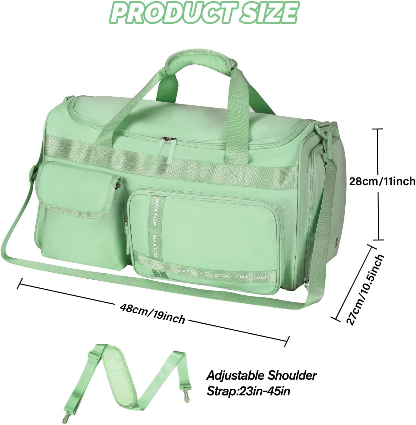 Large Gym Bag for Women Men Travel Duffle Bag With Shoe Compartment | Shoe Compartment,Dry and Wet Separation,Large Capacity Overnight Bag for Yoga Travel Weekend Dance