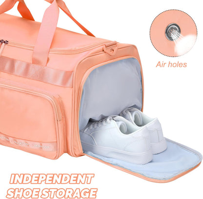 Large Gym Bag for Women Men Travel Duffle Bag With Shoe Compartment | Shoe Compartment,Dry and Wet Separation,Large Capacity Overnight Bag for Yoga Travel Weekend Dance