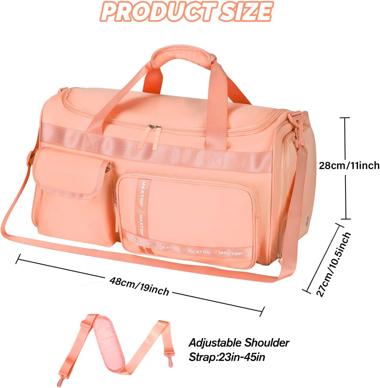 Large Gym Bag for Women Men Travel Duffle Bag With Shoe Compartment | Shoe Compartment,Dry and Wet Separation,Large Capacity Overnight Bag for Yoga Travel Weekend Dance