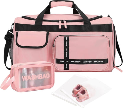 Large Gym Bag for Women Men Travel Duffle Bag With Shoe Compartment | Shoe Compartment,Dry and Wet Separation,Large Capacity Overnight Bag for Yoga Travel Weekend Dance