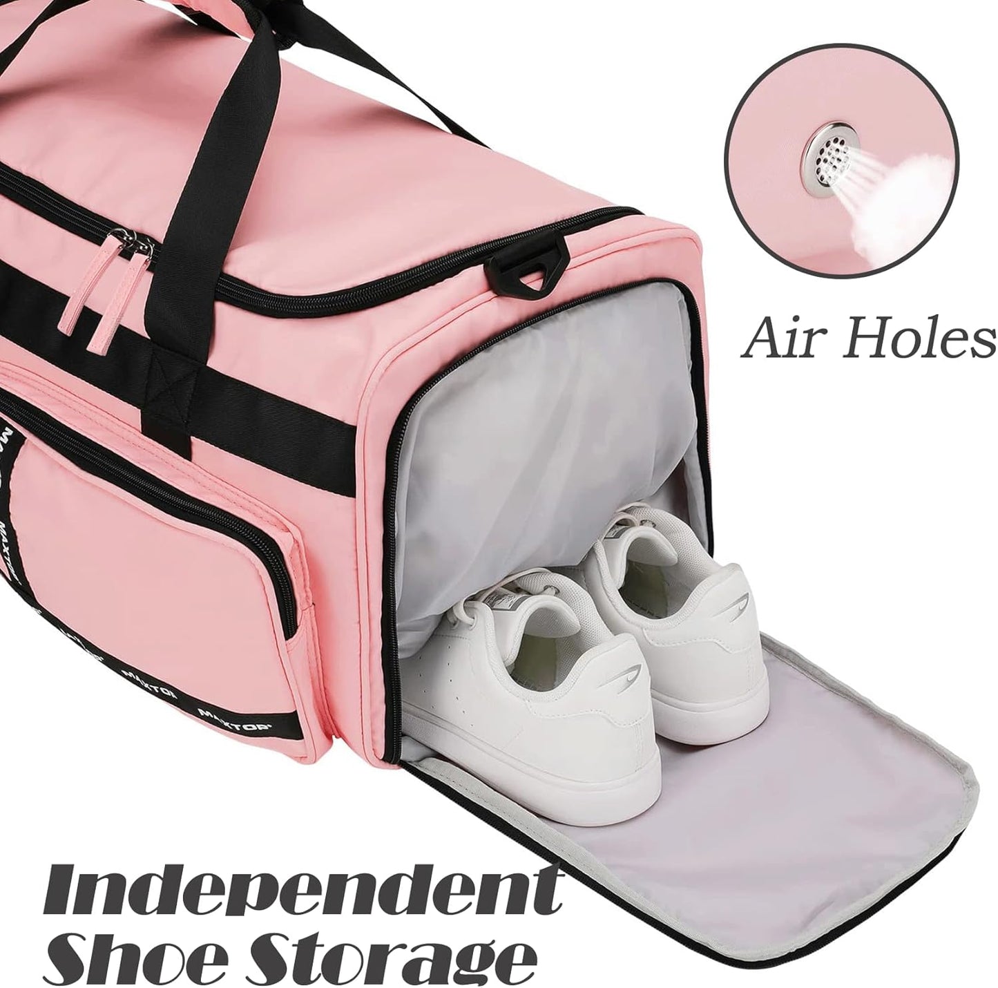 Large Gym Bag for Women Men Travel Duffle Bag With Shoe Compartment | Shoe Compartment,Dry and Wet Separation,Large Capacity Overnight Bag for Yoga Travel Weekend Dance