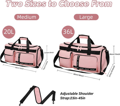 Large Gym Bag for Women Men Travel Duffle Bag With Shoe Compartment | Shoe Compartment,Dry and Wet Separation,Large Capacity Overnight Bag for Yoga Travel Weekend Dance