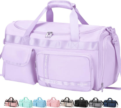 Large Gym Bag for Women Men Travel Duffle Bag With Shoe Compartment | Shoe Compartment,Dry and Wet Separation,Large Capacity Overnight Bag for Yoga Travel Weekend Dance