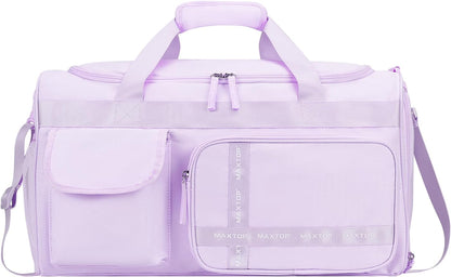 Large Gym Bag for Women Men Travel Duffle Bag With Shoe Compartment | Shoe Compartment,Dry and Wet Separation,Large Capacity Overnight Bag for Yoga Travel Weekend Dance