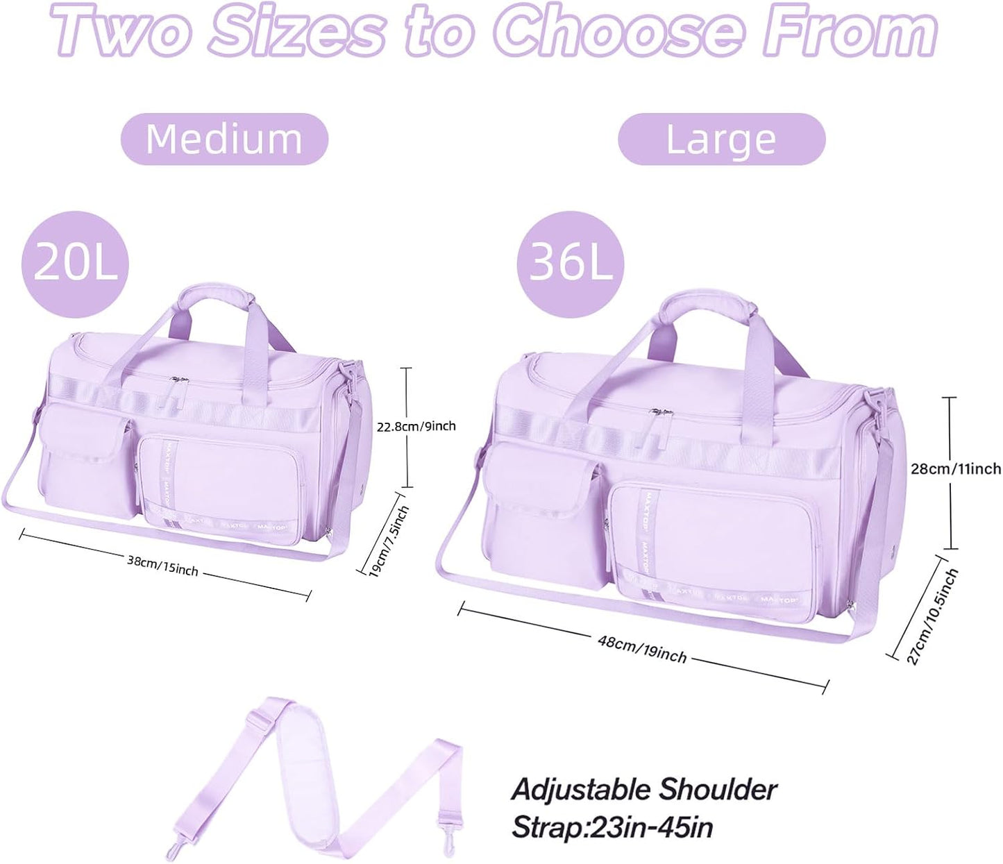 Large Gym Bag for Women Men Travel Duffle Bag With Shoe Compartment | Shoe Compartment,Dry and Wet Separation,Large Capacity Overnight Bag for Yoga Travel Weekend Dance