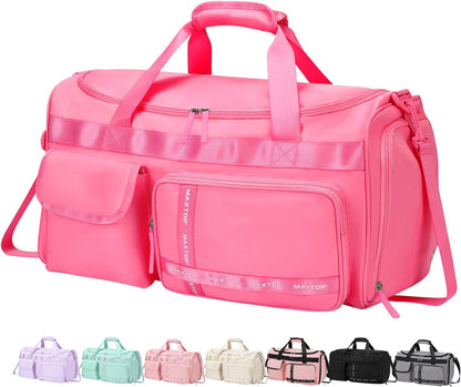 Large Gym Bag for Women Men Travel Duffle Bag With Shoe Compartment | Shoe Compartment,Dry and Wet Separation,Large Capacity Overnight Bag for Yoga Travel Weekend Dance