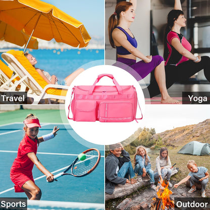 Large Gym Bag for Women Men Travel Duffle Bag With Shoe Compartment | Shoe Compartment,Dry and Wet Separation,Large Capacity Overnight Bag for Yoga Travel Weekend Dance