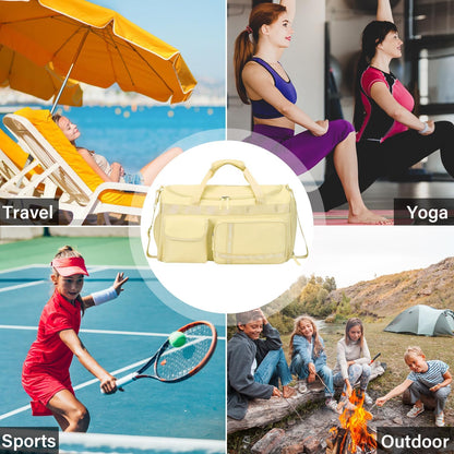 Large Gym Bag for Women Men Travel Duffle Bag With Shoe Compartment | Shoe Compartment,Dry and Wet Separation,Large Capacity Overnight Bag for Yoga Travel Weekend Dance