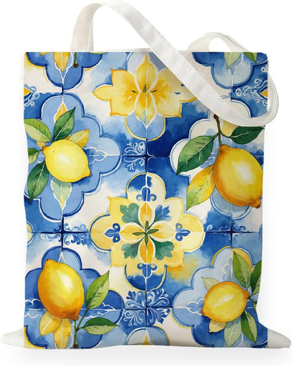 Canvas Tote Bag Spring Summer Flower Tote Bag Gift for Women Girls Friends Shopping Beach Vacation