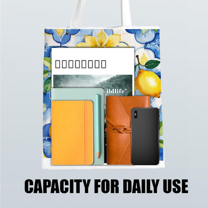 Canvas Tote Bag Spring Summer Flower Tote Bag Gift for Women Girls Friends Shopping Beach Vacation