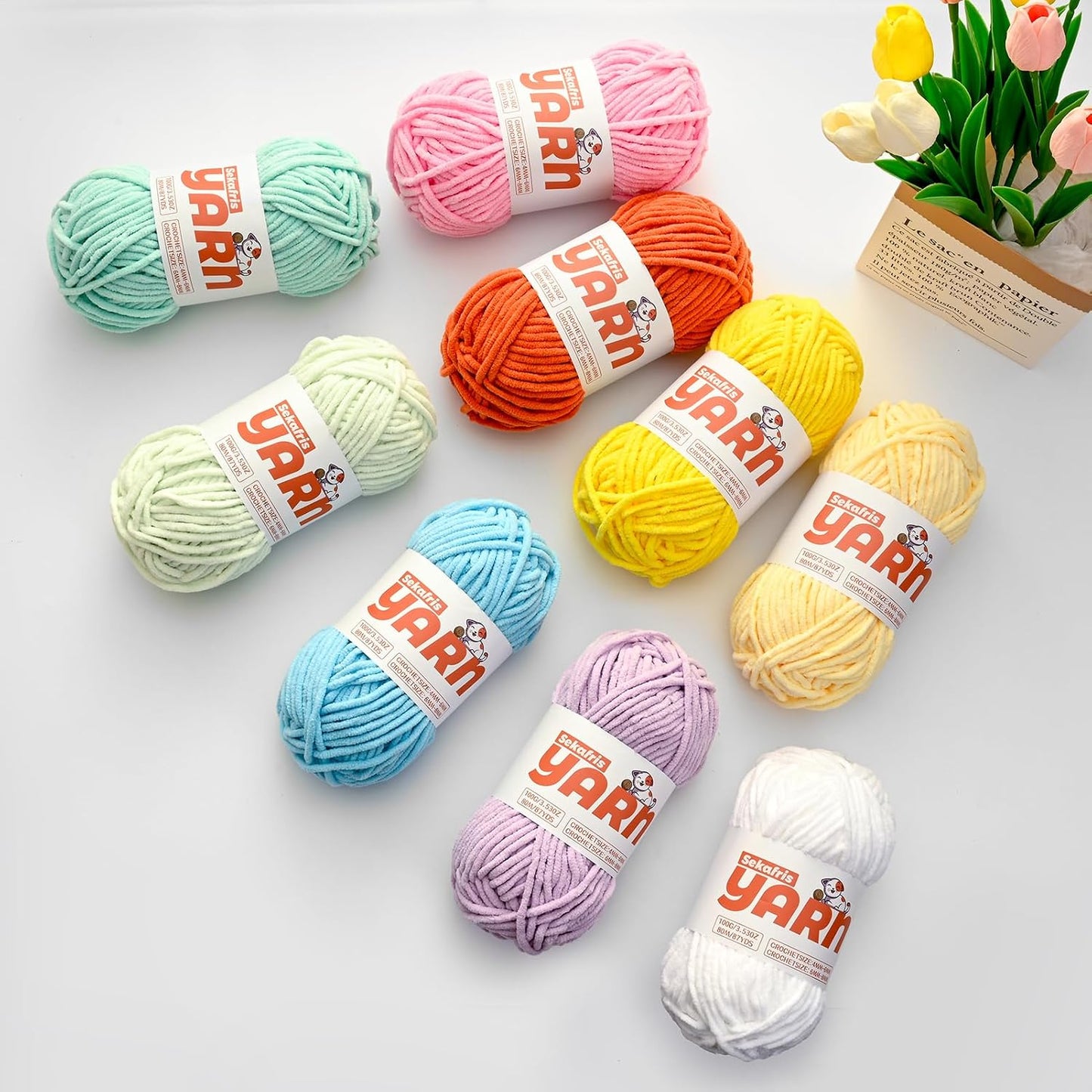 3 Pack Golden Yellow Chunky Chenille Yarn for Crocheting, Baby Yarn for Crocheting Soft Blanket/Amigurumi, 300g (262yds) Super Bulky Fluffy Velvet Knitting/Crochet Yarn