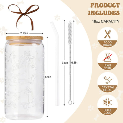 Lemon Glass Cups with Lid and Straw, Cute Lemon Gift for Women | Iced Coffee Tumbler Mug for Birthday Bridal Shower Wedding Summer Party Gift for Women Mom Friends Teen Girls Stuff 16oz