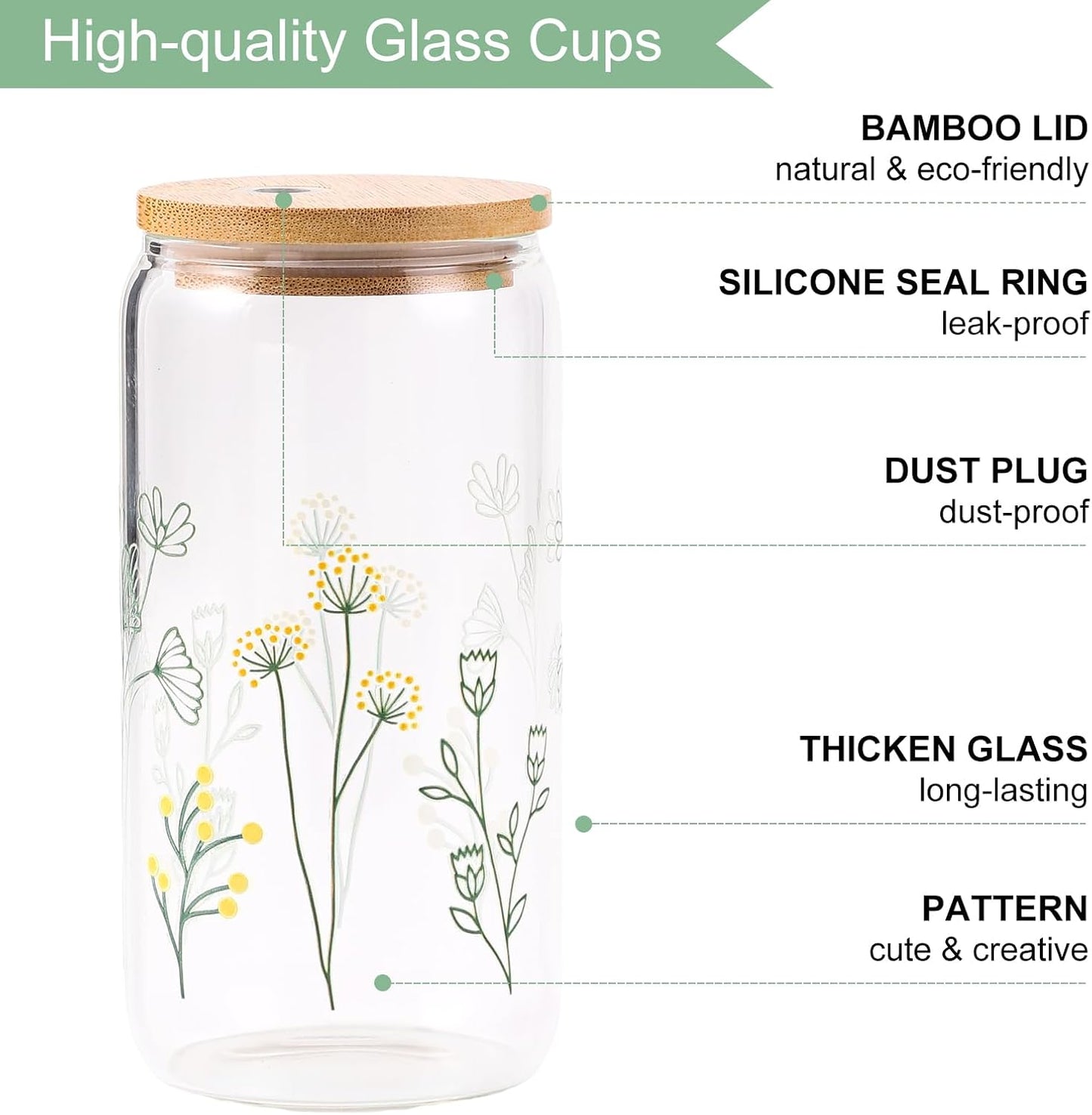 Lemon Glass Cups with Lid and Straw, Cute Lemon Gift for Women | Iced Coffee Tumbler Mug for Birthday Bridal Shower Wedding Summer Party Gift for Women Mom Friends Teen Girls Stuff 16oz