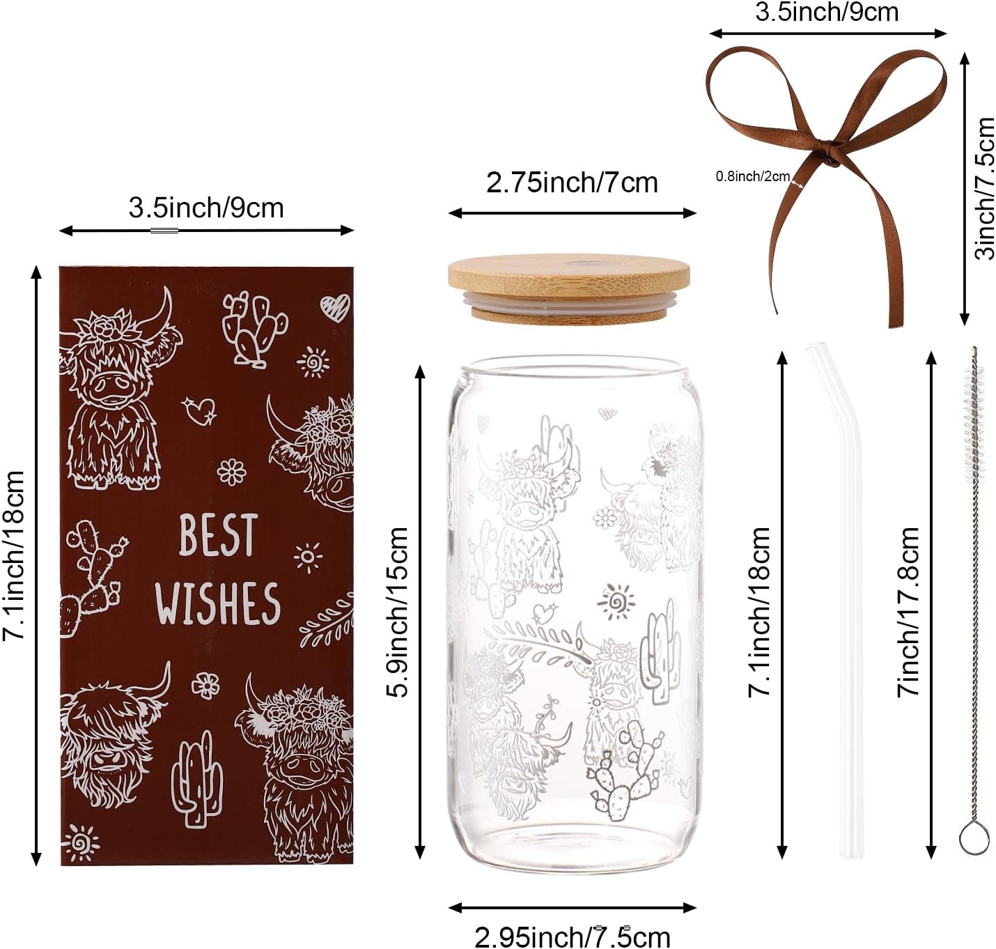 Lemon Glass Cups with Lid and Straw, Cute Lemon Gift for Women | Iced Coffee Tumbler Mug for Birthday Bridal Shower Wedding Summer Party Gift for Women Mom Friends Teen Girls Stuff 16oz